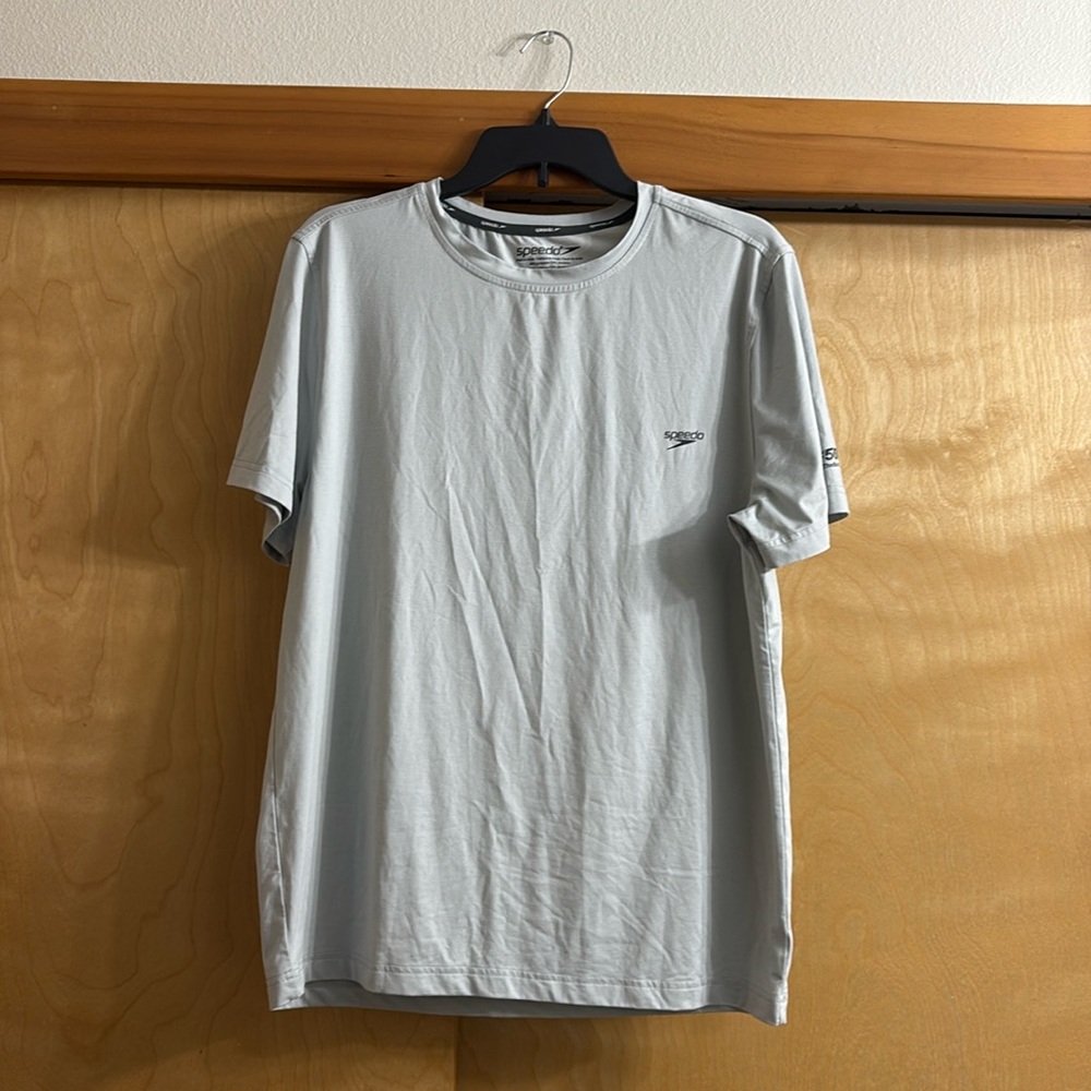 Men’s Speedo Short Sleeve Rash Guard Shirt SPF 50